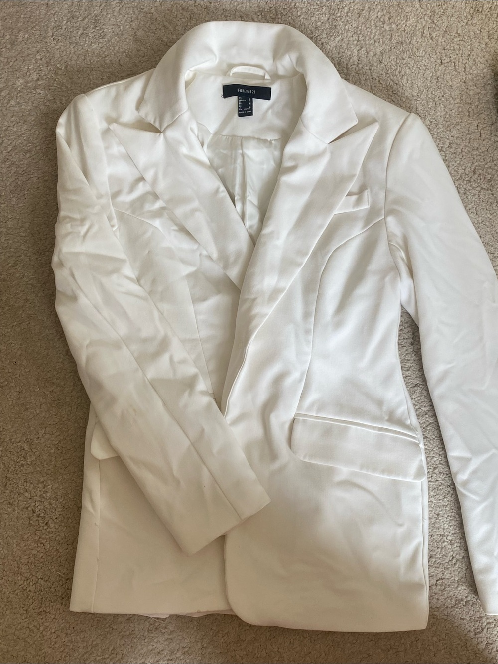 Forever 21 White Women's Tailored Blazer
